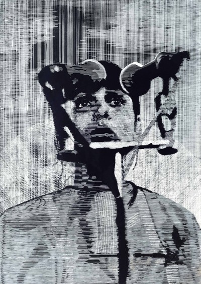 Furor, 59 x 42 cm, Linocut, 2022, Edition of 9 + 2