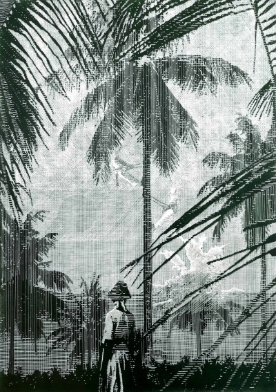 Mark (green), 59 x 42 cm, Linocut, 2022, Edition of 9 + 2