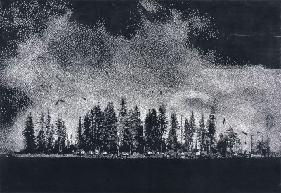 Port, 39 x 56,5 cm, Linocut, 2018, Edition of 5 + 2