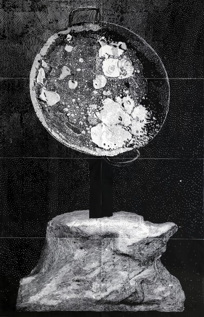 Luna, Linocut, 278 x 178 cm, 2017, Edition of 3 + 1