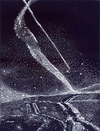 Dunst, Linocut, 27 x 21 cm, 2023, Edition of 50 + 5
(available in the shop)