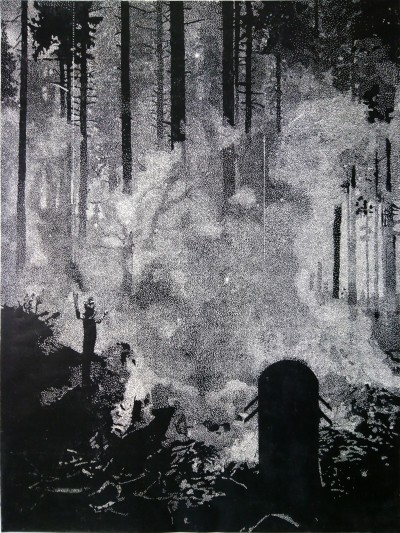 Hain, 81,5 x 60 cm, Linocut, 2017, Edition of 5 + 2