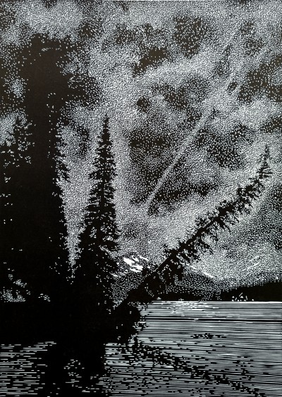 Fall, 42 x 29,5 cm, Linocut, 2020, Edition of 25 + 5