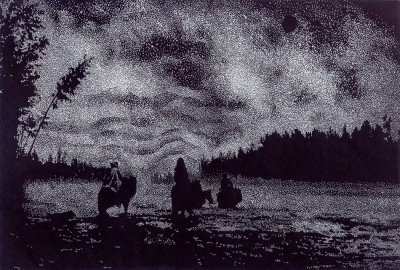 Trail, Linocut, 37 x 55 cm, 2022, Edition of 9 + 2