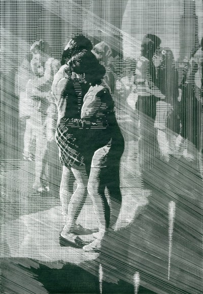 Flor, Linocut, 59 x 42 cm, 2022, (green) Edition of 9 + 2